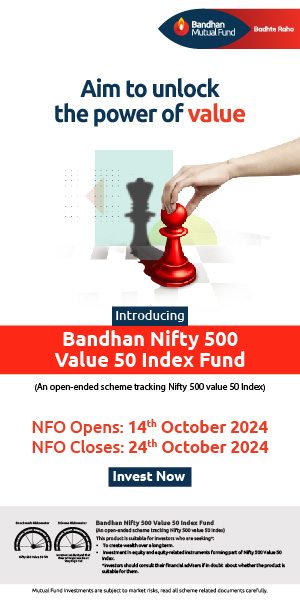 Bandhan MF Nifty 500 Value 50 Index Fund NFO 300x600