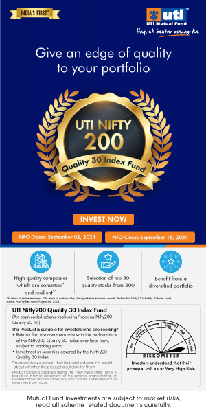 UTI MF Nifty200 Quality 30 Index Fund NFO 300x600