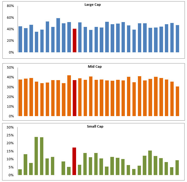 LIC MF Large and Midcap Fund is currently reasonably balanced between market caps relative to peers