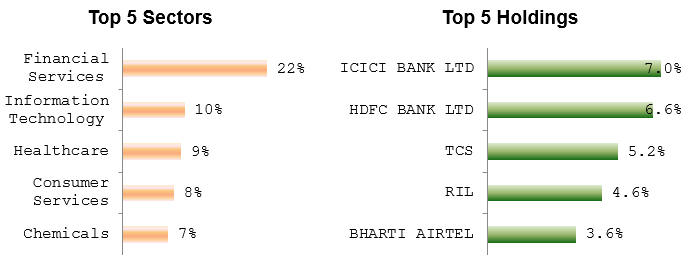 Top 5 Sectors and Top 5 Holdings